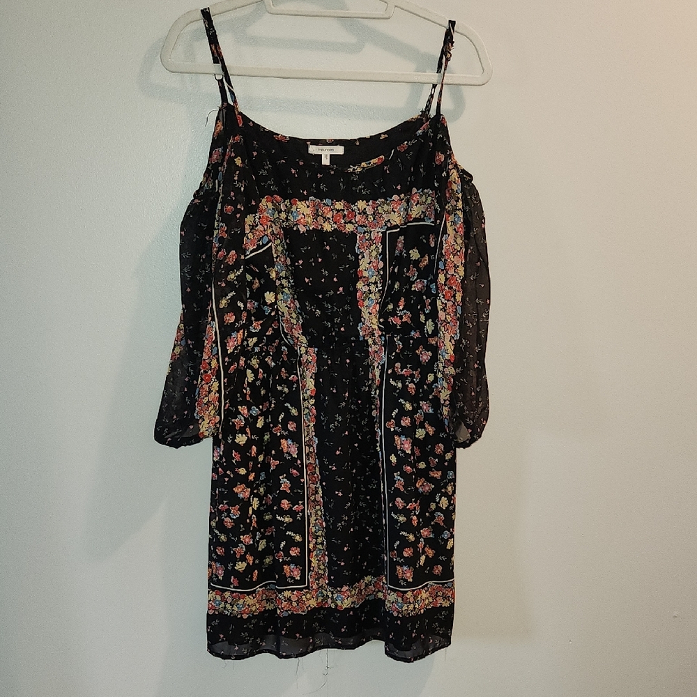 Maurices Floral Cold Shoulder Dress